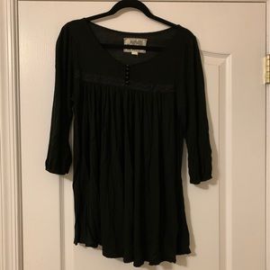 Anthropologie Delette 3/4 sleeve top